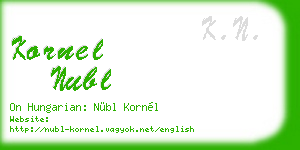 kornel nubl business card